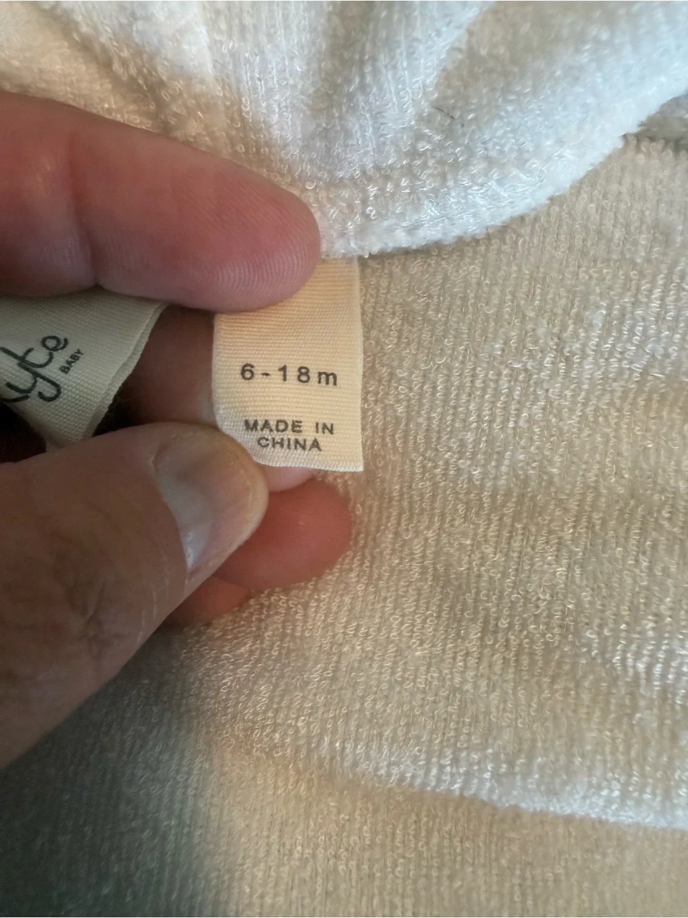 Kids White Terry Robe with Black Trim - Soft Bath Wrap
